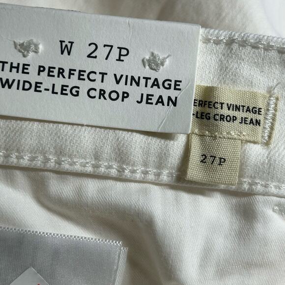 Madewell Women's The Perfect Vintage Wide Leg Crop Jean White 27 P Petite New - Picture 9 of 10